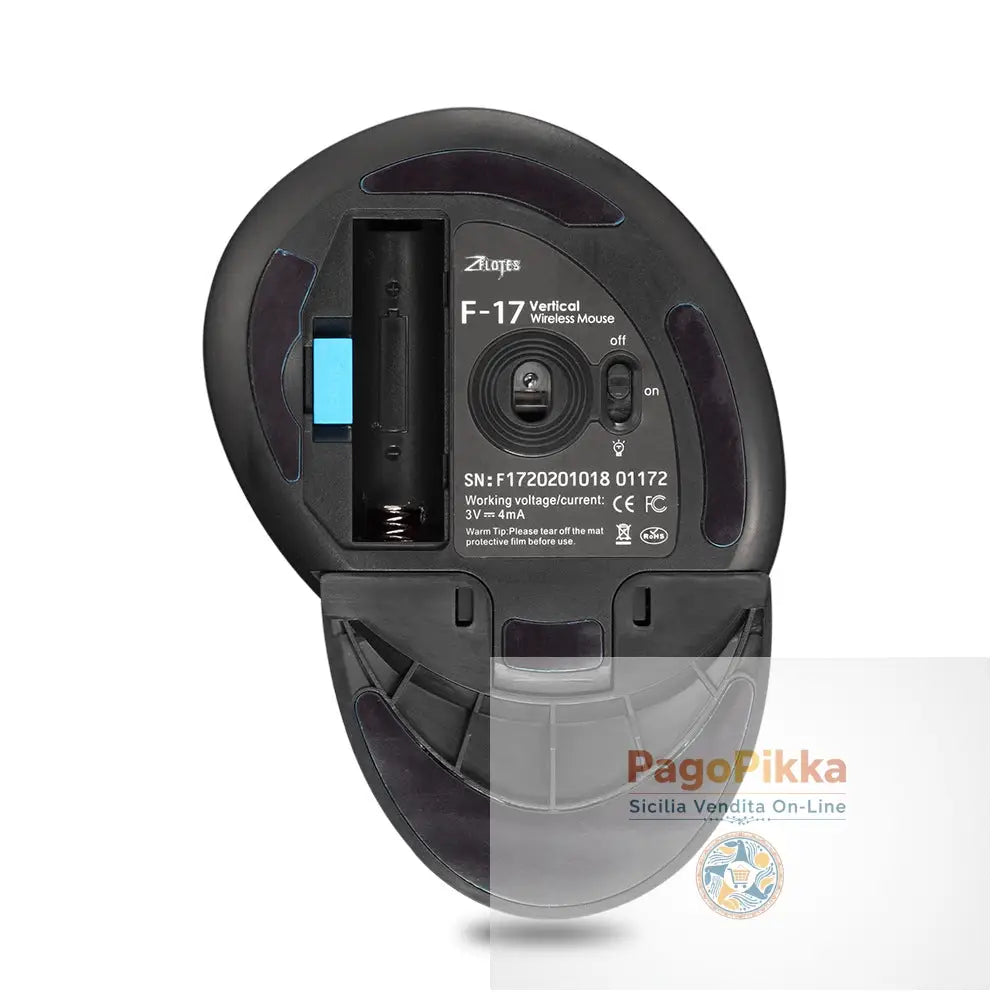 Master F17 Vertical Mouse Ergonomic Worm Anti Mouse Hand Laptop Desktop Wireless Mouse - Black