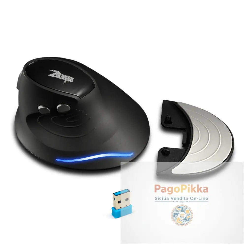 Master F17 Vertical Mouse Ergonomic Worm Anti Mouse Hand Laptop Desktop Wireless Mouse - Black