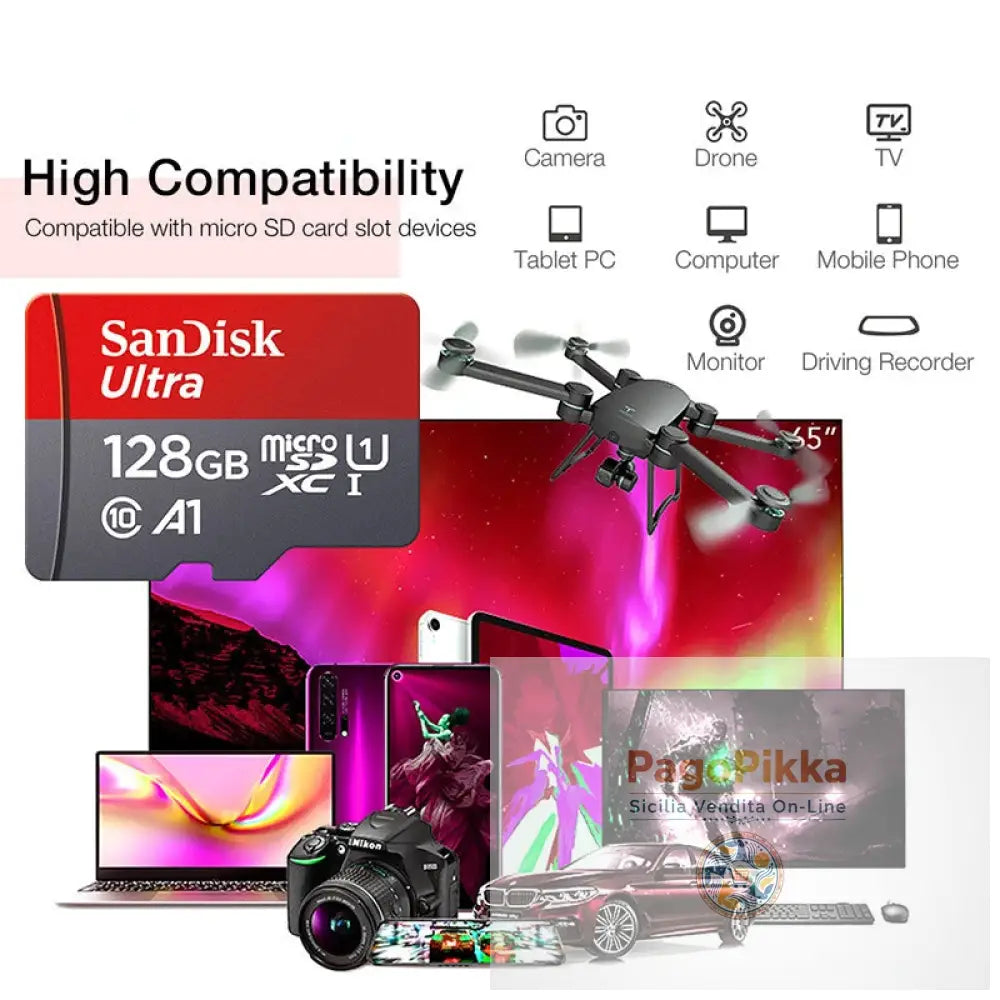 Micro SD Card 64GB Video Monitoring Traffic memory card 128GB 256GB Max 512GB 1TB smartphone DJI drone cardfor car