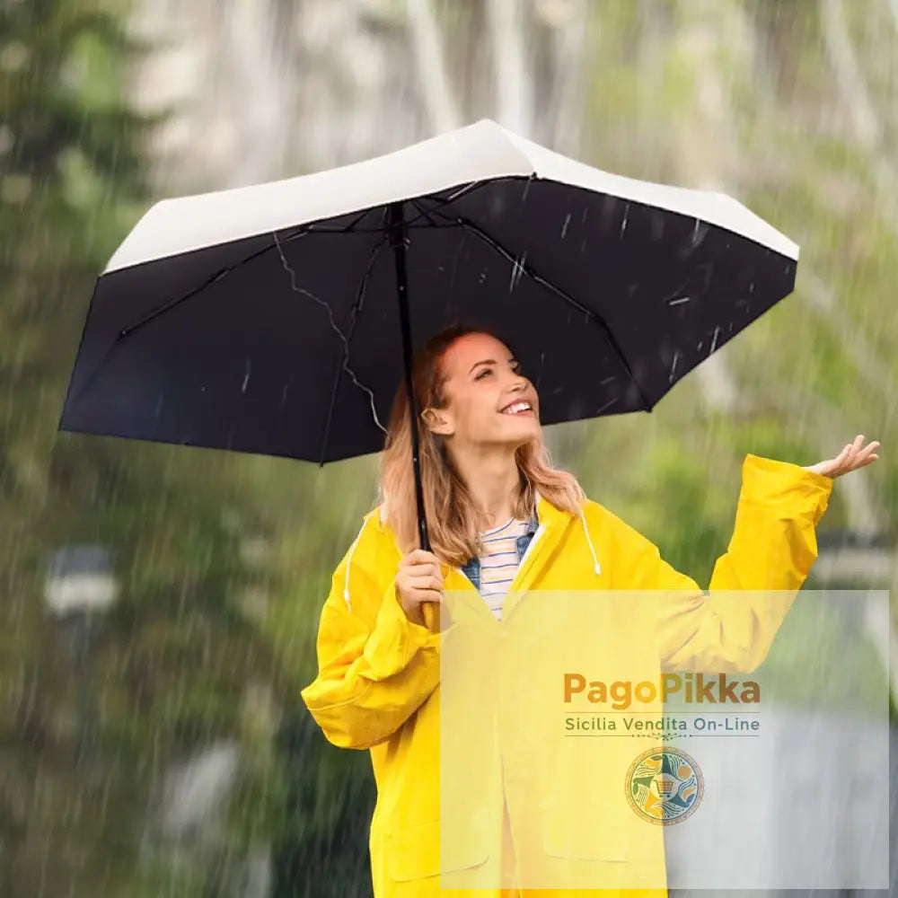 Mini Ombrello: Protezione UV Compatto Portatile da Donna Tascabile Pieghevole Ideale per i Viaggi.