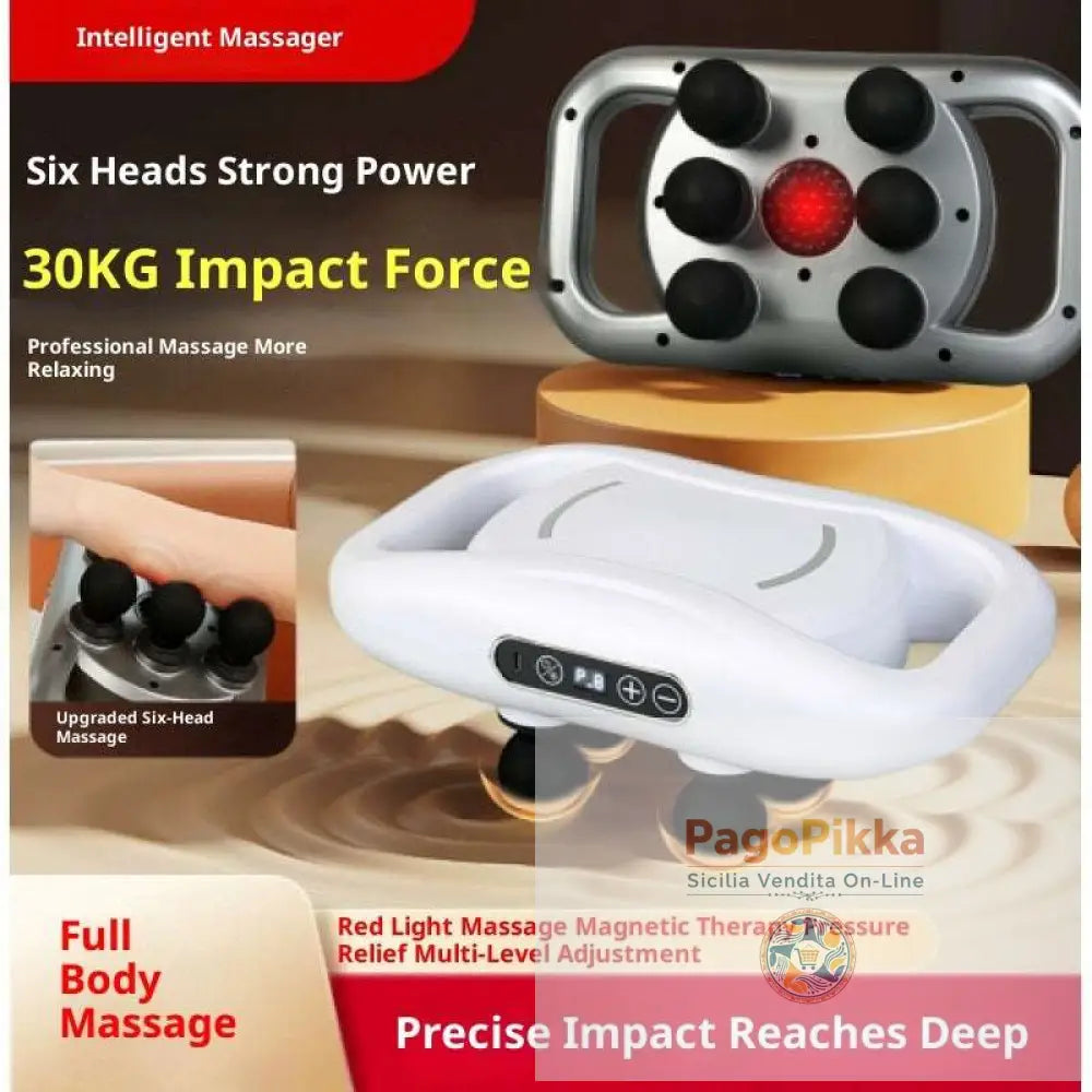 Muscle Relaxation Massager Multi-head Massage Gun Deep Tissue Body Fitness Muscle Electric Relax Massager For Back