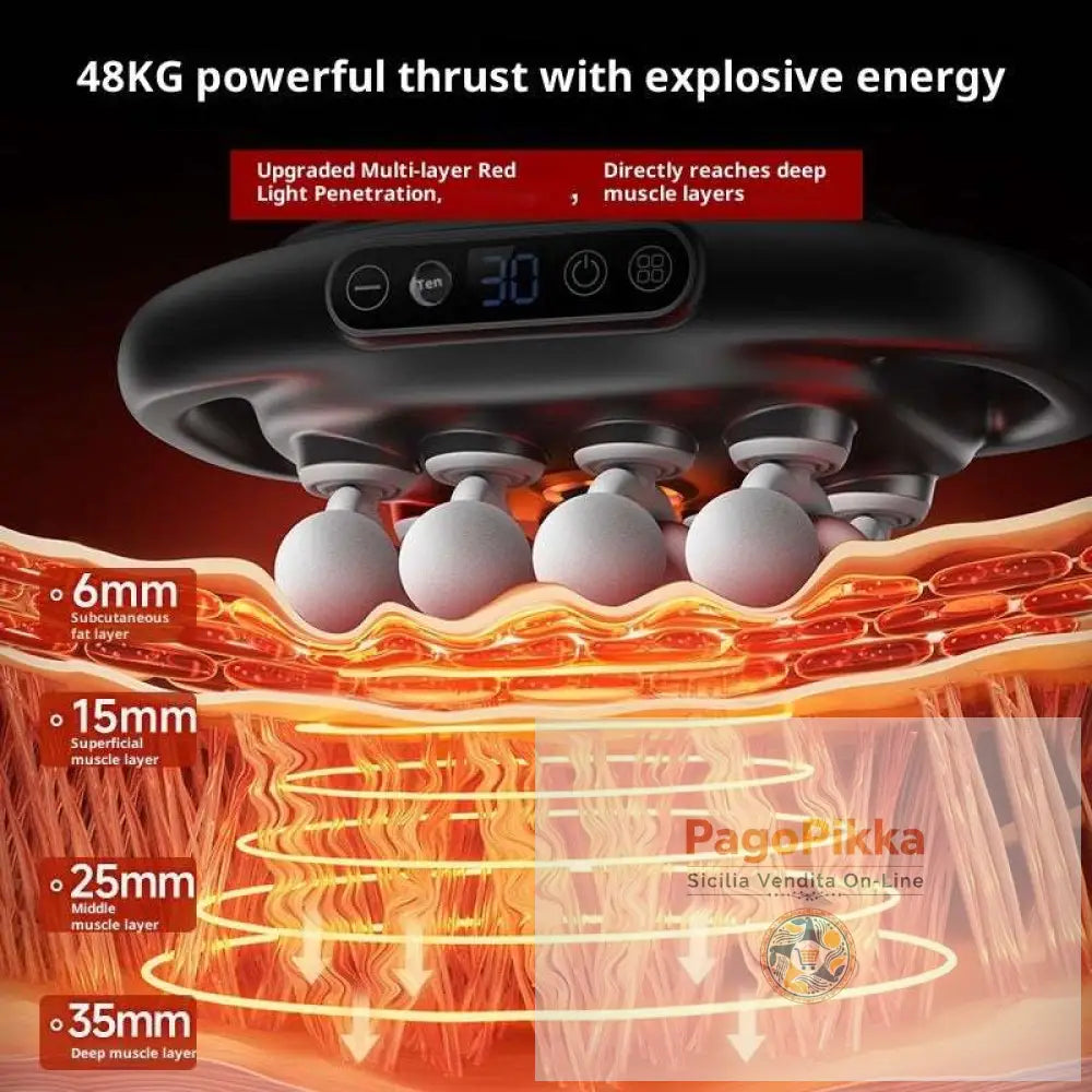 Muscle Relaxation Massager Multi-head Massage Gun Deep Tissue Body Fitness Muscle Electric Relax Massager For Back