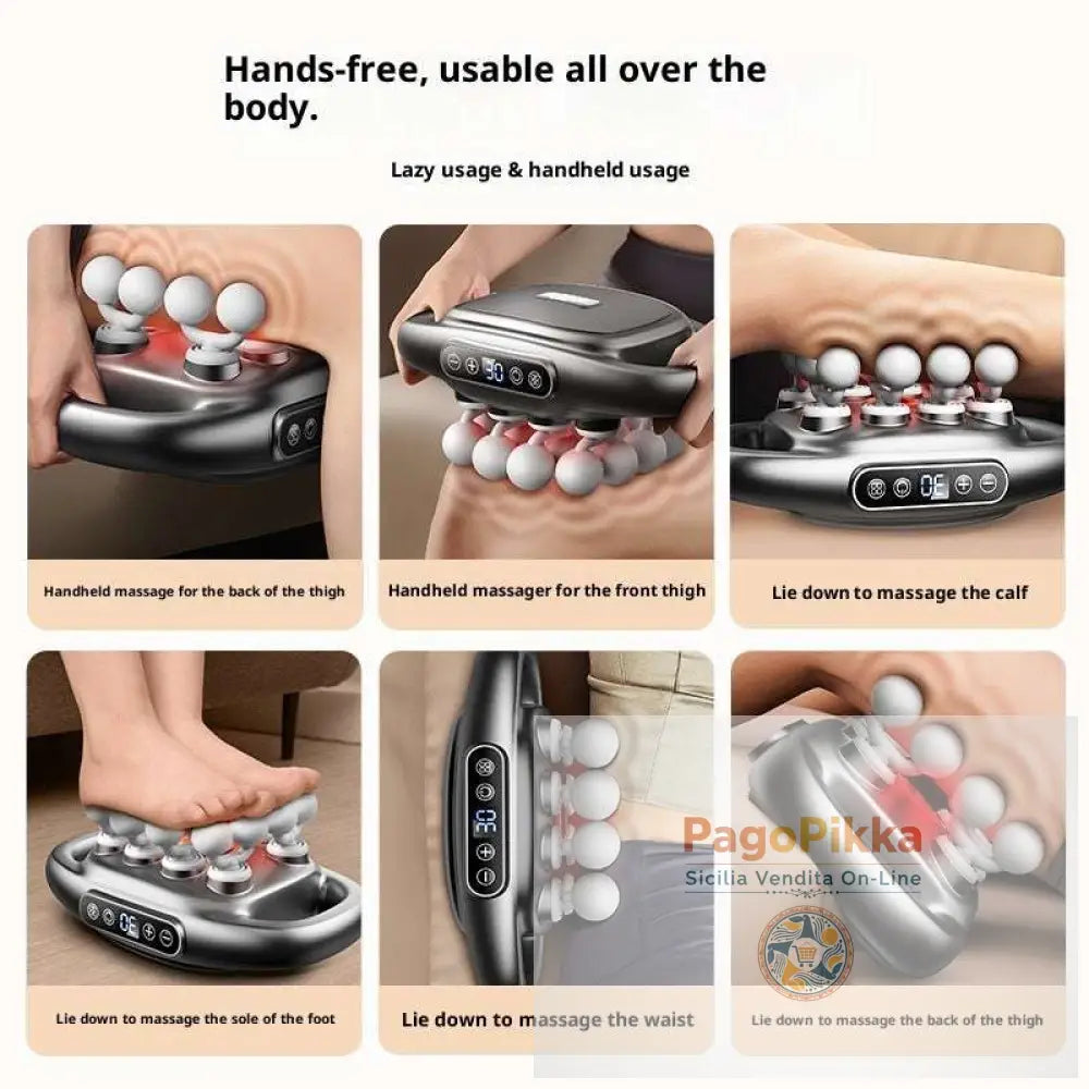 Muscle Relaxation Massager Multi-head Massage Gun Deep Tissue Body Fitness Muscle Electric Relax Massager For Back