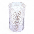 Natural Floral Glass - Tall Vase Candle Holder - Pino - (19x11cm) - Natural Floral Glass Candle Holders