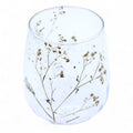 Natural Floral Glass - Vase Candle Holder - Margarita - (12x11cm) - Natural Floral Glass Candle Holders