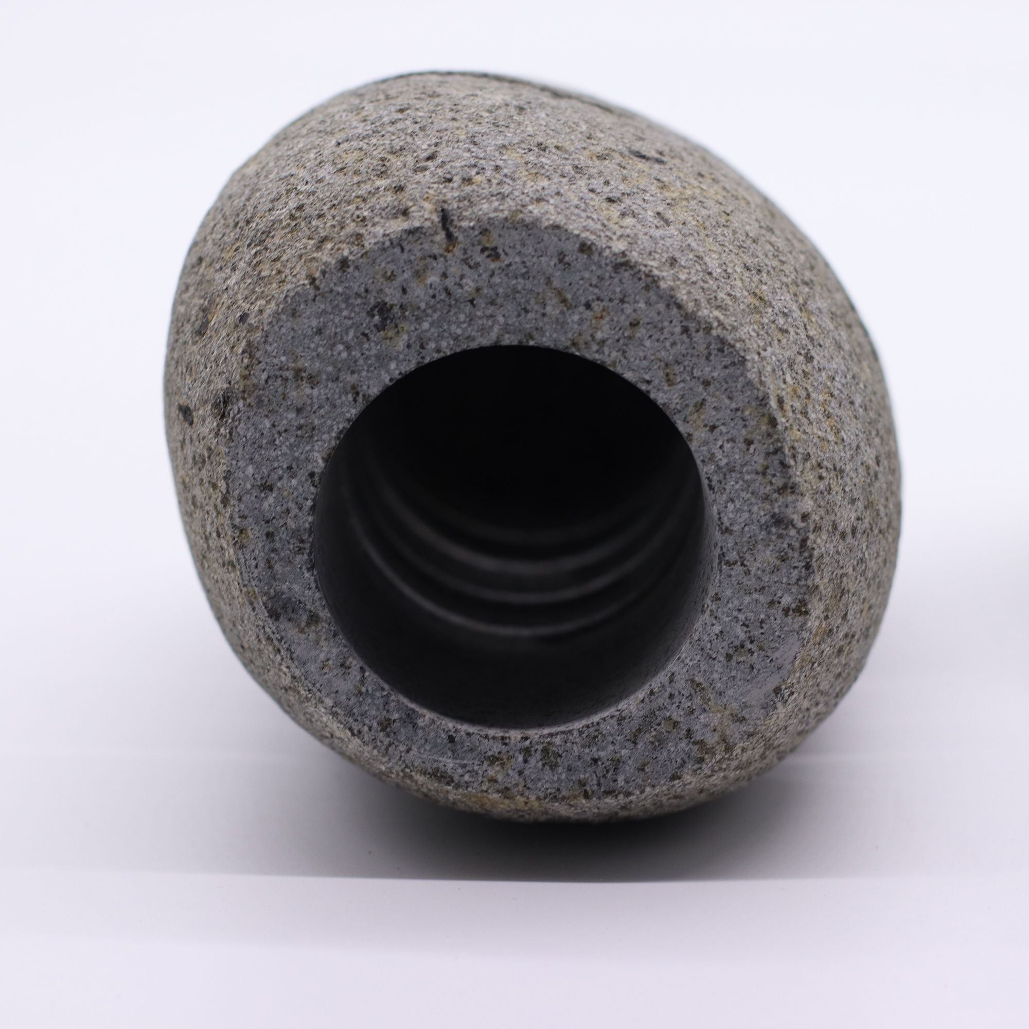 Natural Riverstone Candle Holder - Standing Stone Cut - Riverside Stone Candle Holders