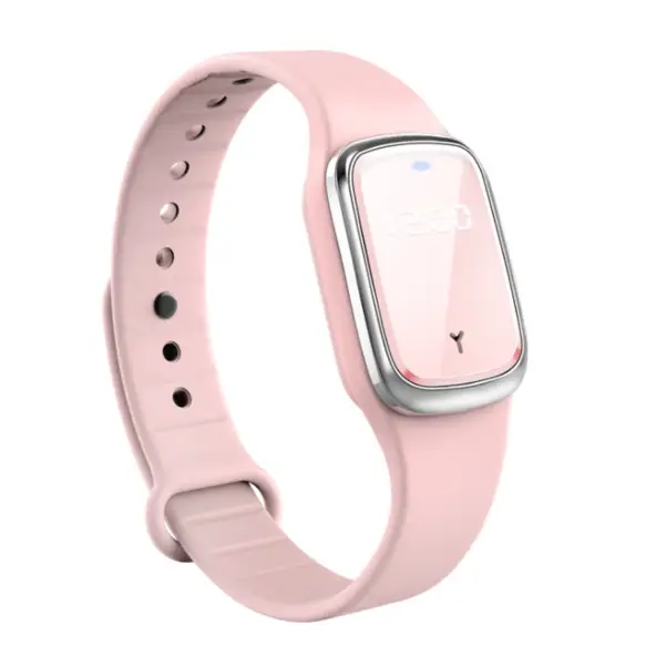 Outdoor Ultrasonic Mosquito Repellent For Children Adults - Pink with clock