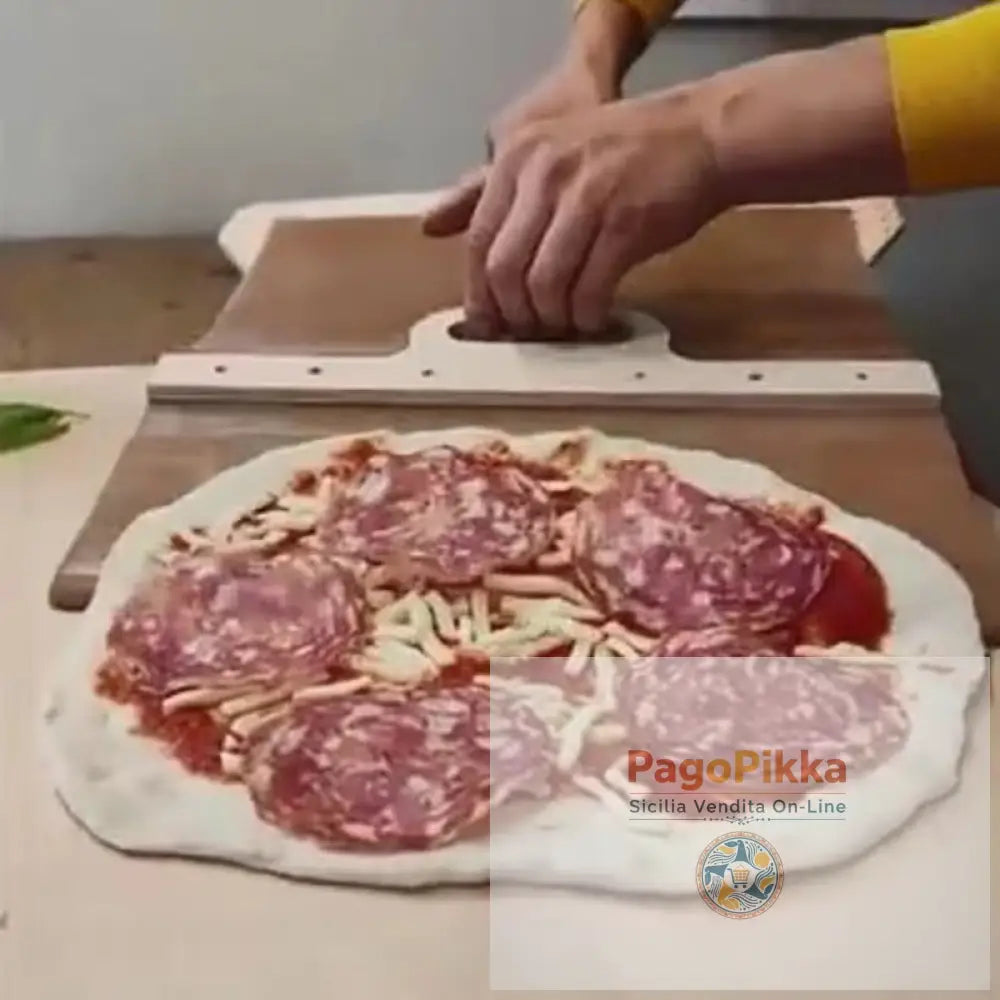 Paletta per pizza scorrevole in legno portatile spatola per pizza con manico accessori da forno utensili da cucina