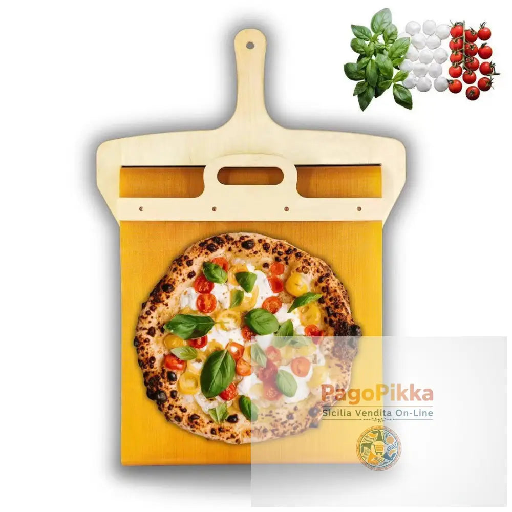 Paletta per pizza scorrevole in legno portatile spatola per pizza con manico accessori da forno utensili da cucina