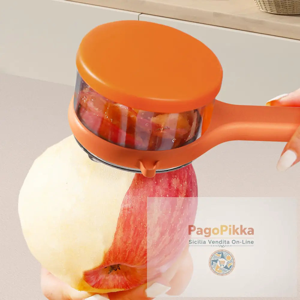Pelatore multifunzionale per cucina con secchio Rastagrattofrutti Coltello per la sbuccia per frutta Sguamatizzatore