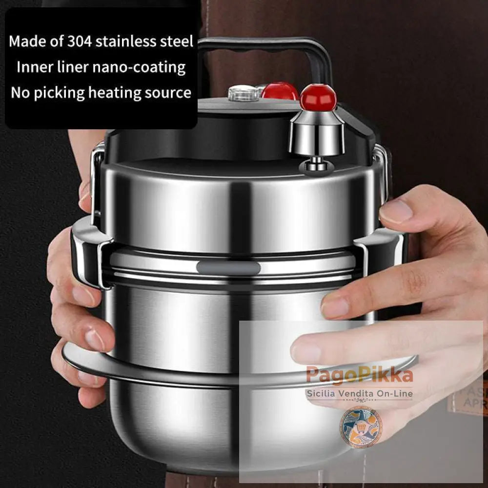 Pentola a pressione in acciaio inossidabile 304 Micropentola a pressione portatile da esterno cucina mini pentola