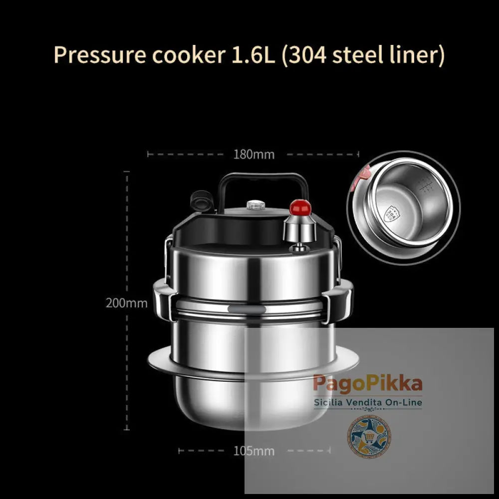 Pentola a pressione in acciaio inossidabile 304 Micropentola a pressione portatile da esterno cucina mini pentola