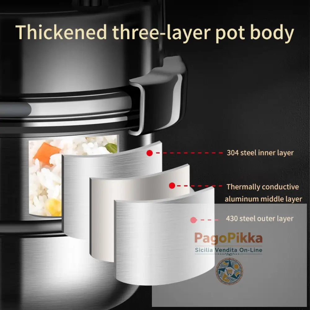 Pentola a pressione in acciaio inossidabile 304 Micropentola a pressione portatile da esterno cucina mini pentola