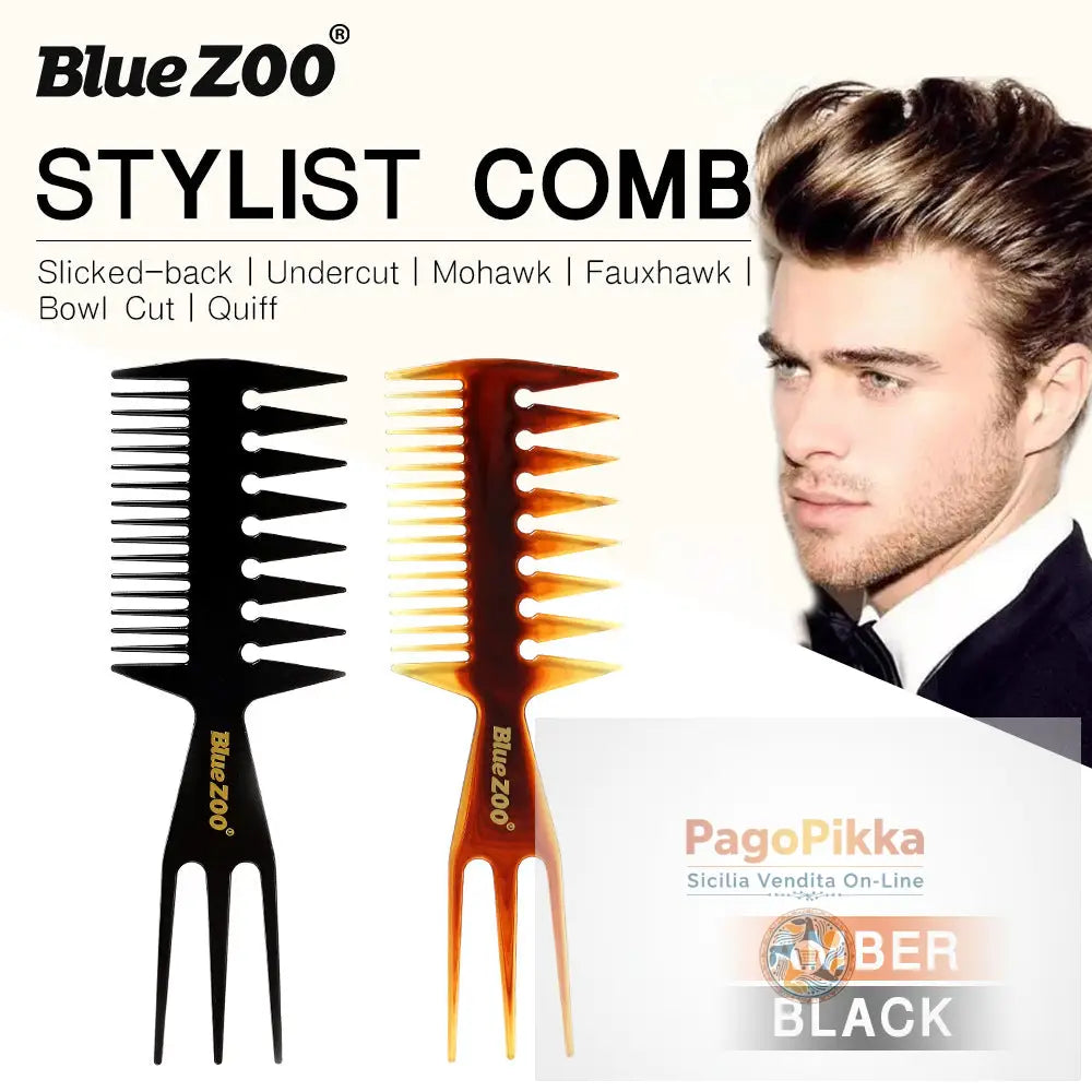 Pettine Testa Oliosa Insert per pesci Pettine a denti grossi pettine piatto forchetta inferiore piastra per capelli