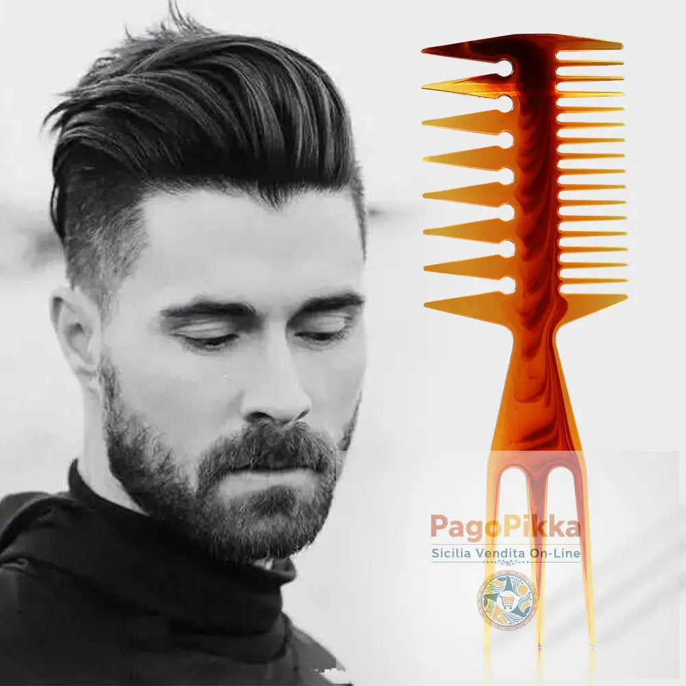 Pettine Testa Oliosa Insert per pesci Pettine a denti grossi pettine piatto forchetta inferiore piastra per capelli