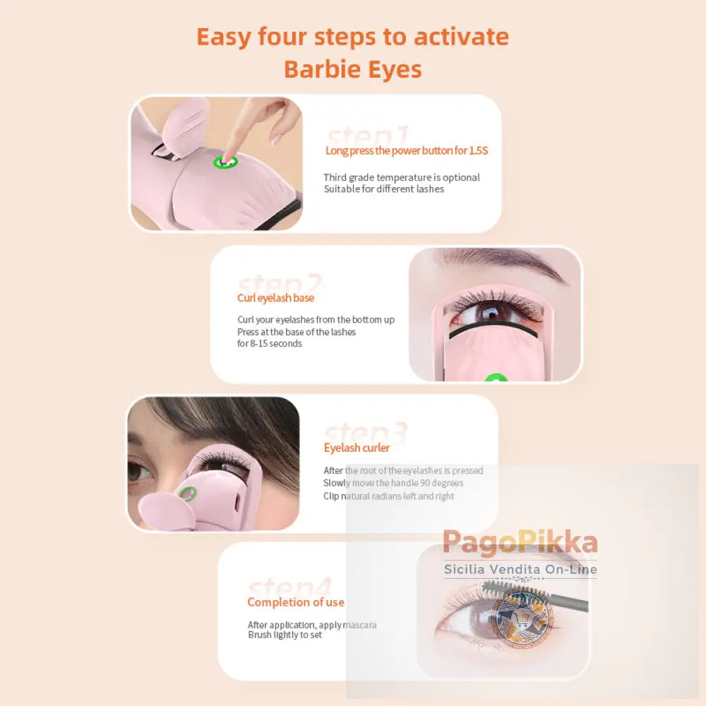 Piegaciglia elettronico a tre temperature ricaricabili a temperatura piegaciglia portatile compatto e riscaldante