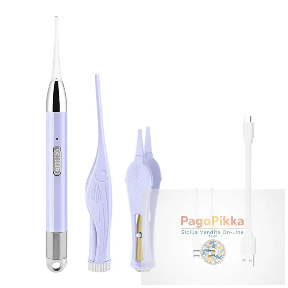 Rimozione Cerume Naso Pulisci Orecchie Clip Neonati Adulti Orecchie Naso Pulisci Pinzette Set Luce LED Plettro