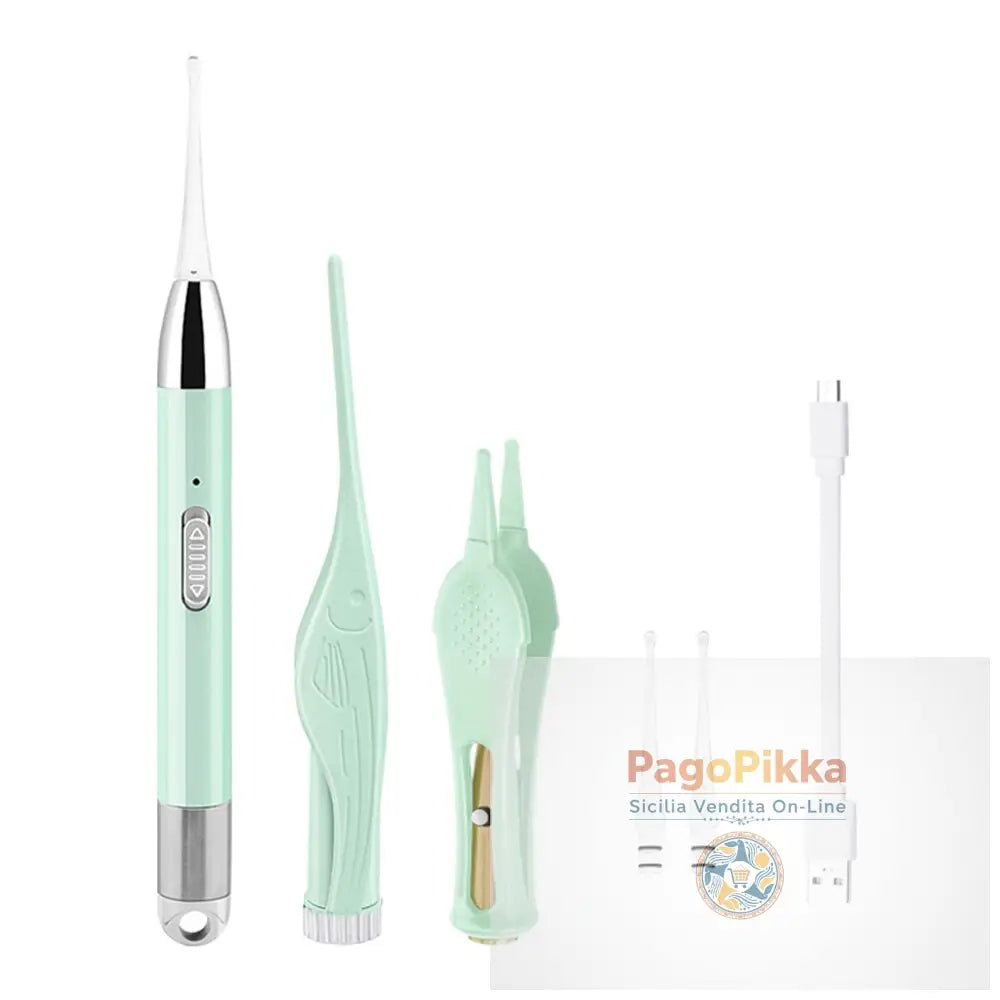 Rimozione Cerume Naso Pulisci Orecchie Clip Neonati Adulti Orecchie Naso Pulisci Pinzette Set Luce LED Plettro