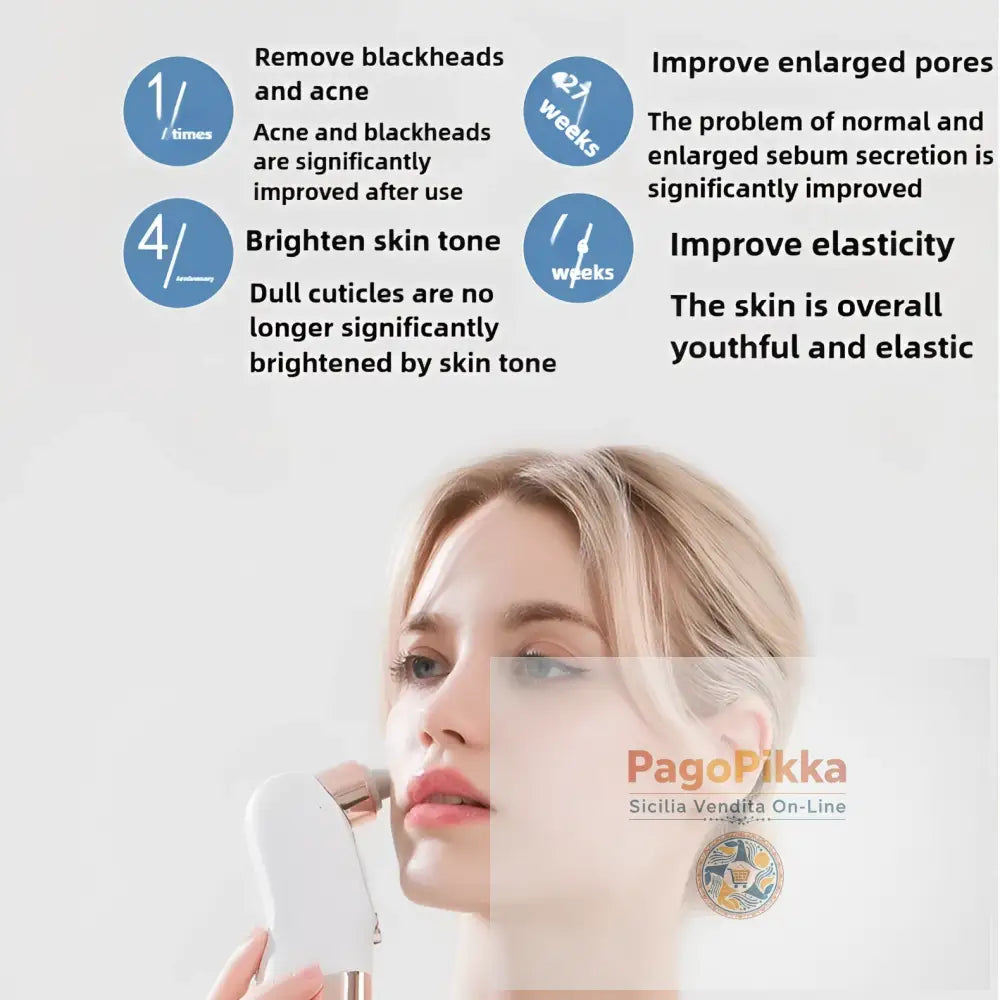 Rimuove punti neri Aspirapolvere per pori Elettrico Brufoli Acne Rimozione Punti Neri Rimozione Acqua ricaricabile USB