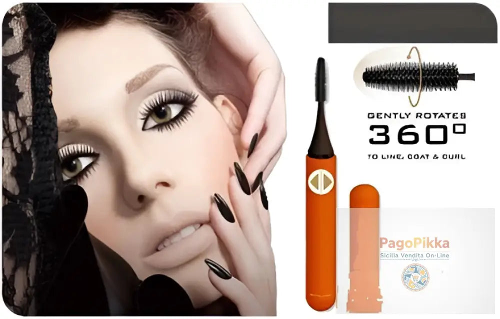 gently 360 Rotating Eyelash Curler Roller Wand Brush spin lash line coat curl lashes brush rotary
