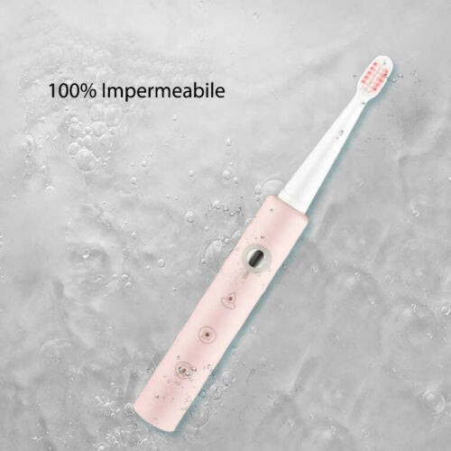 Spazzolino Elettrico Sonico Batteria Ricaricabile Cavo Usb + 3 Testine | Tx-9528