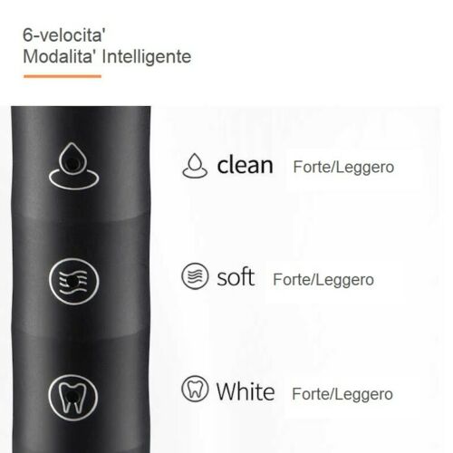 Spazzolino Elettrico Sonico Batteria Ricaricabile Cavo Usb + 3 Testine | Tx-9528