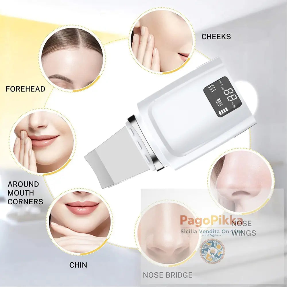 Schermo LCD Pulisce i pori Rimuove Punti Neri e Brufoli Spray Spray e Sporco Macchina per la Peeling Faccia - White