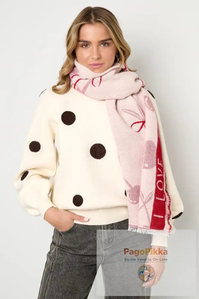 Sciarpe invernali ciliegia Casual Acrilico Accessori quotidiani