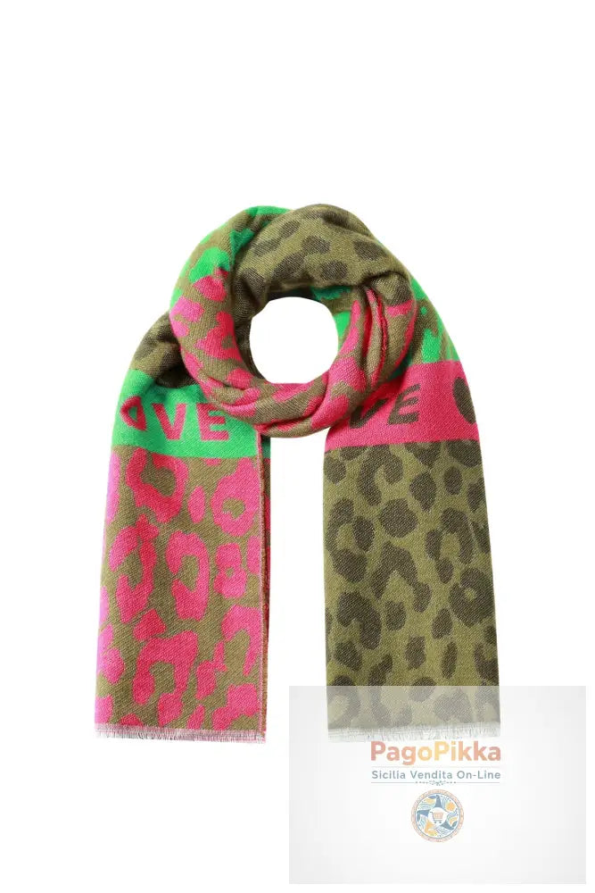 Sciarpe invernali con stampa leopardata, casual, acriliche, accessori quotidiani