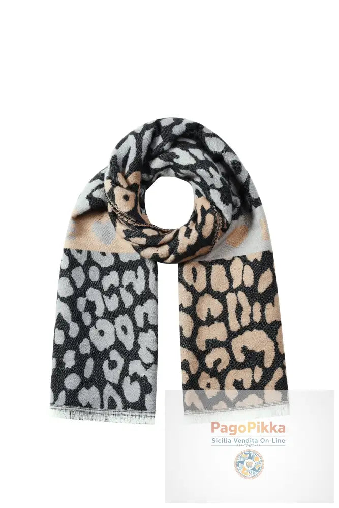 Sciarpe invernali con stampa leopardata, casual, acriliche, accessori quotidiani