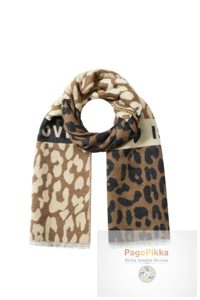 Sciarpe invernali con stampa leopardata, casual, acriliche, accessori quotidiani