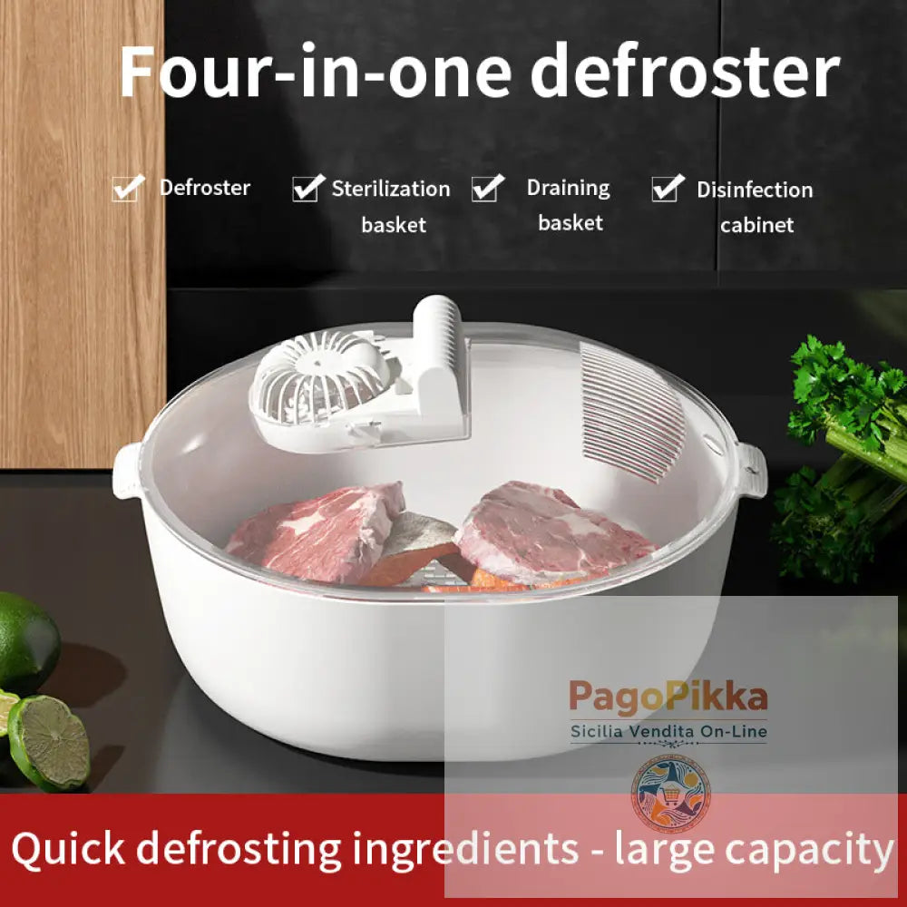 Scongelatore per la conservazione alimentare della cucina domestica Macchina per lo scongelamento - White