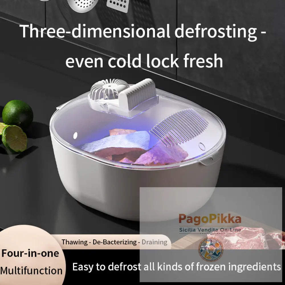 Scongelatore per la conservazione alimentare della cucina domestica Macchina per lo scongelamento - White