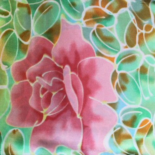 Seidige Schals - Kollektion ’Sommergarten’ 160x50cm Batikrosen - Seidige Schals - Kollektion ’Sommergarten’ 160x50cm