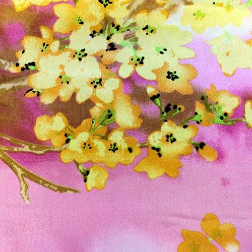 Seidige Schals - Kollektion ’Sommergarten’ 160x50cm Kirschblüten - Seidige Schals - Kollektion ’Sommergarten’ 160x50cm