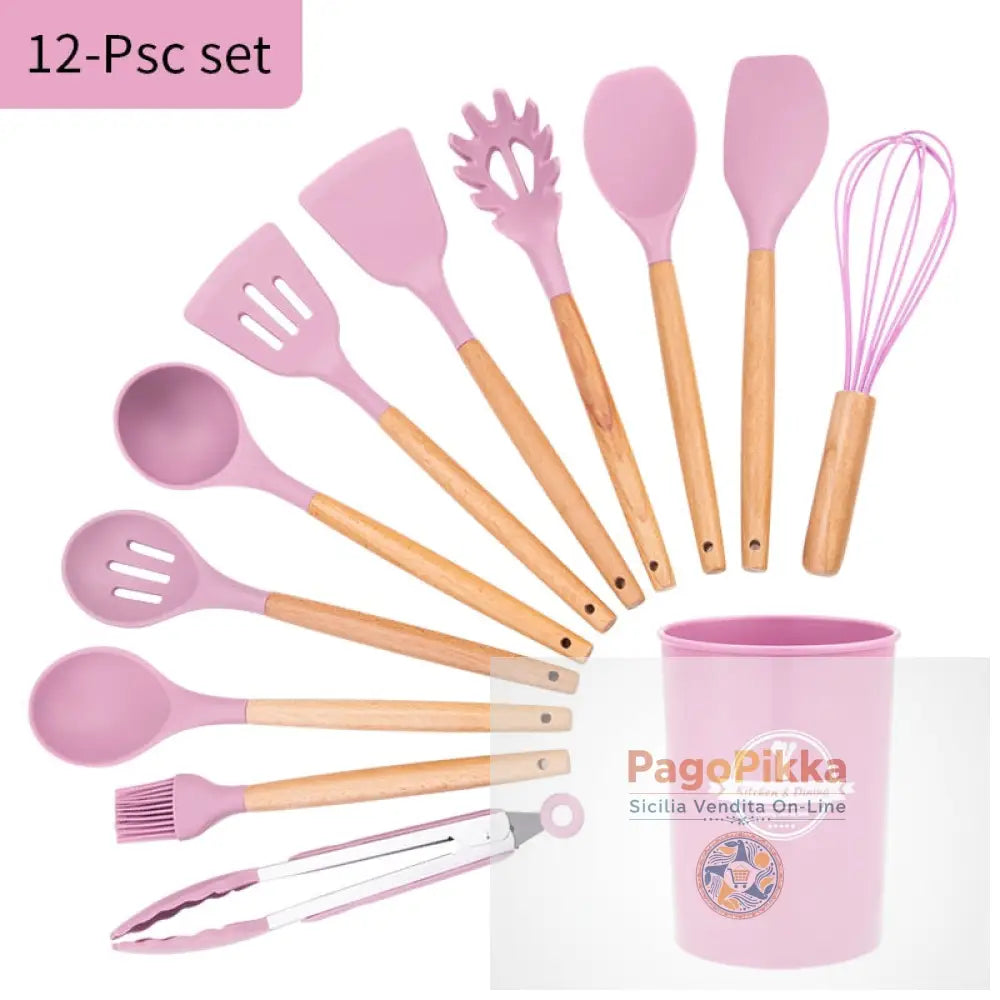Set di utensili da cucina in silicone per la cucina accessori standard per strumenti da cucina antiaderenti