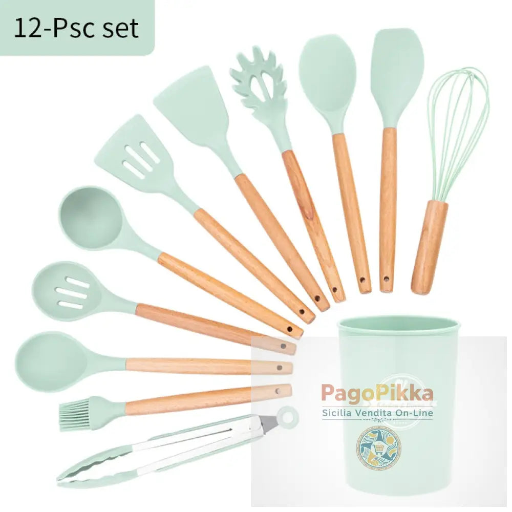 Set di utensili da cucina in silicone per la cucina accessori standard per strumenti da cucina antiaderenti