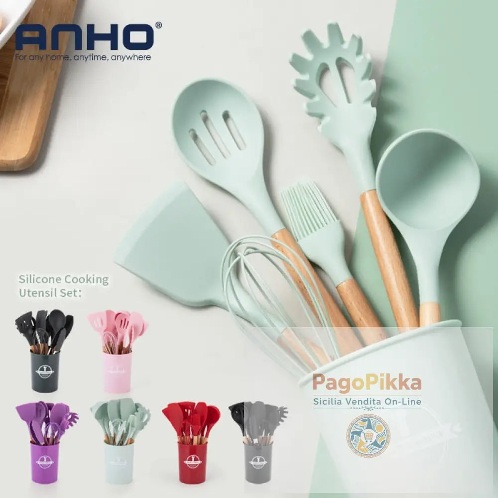 Set di utensili da cucina in silicone per la cucina accessori standard per strumenti da cucina antiaderenti