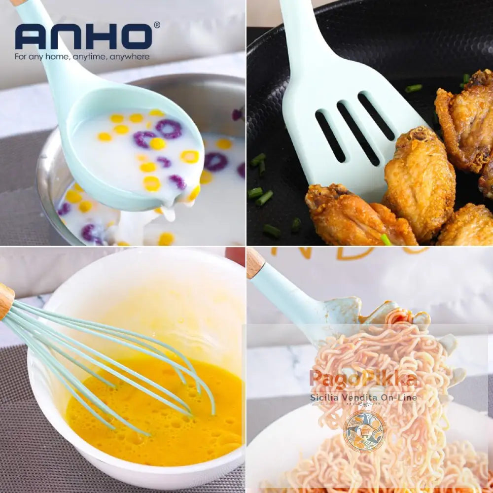 Set di utensili da cucina in silicone per la cucina accessori standard per strumenti da cucina antiaderenti