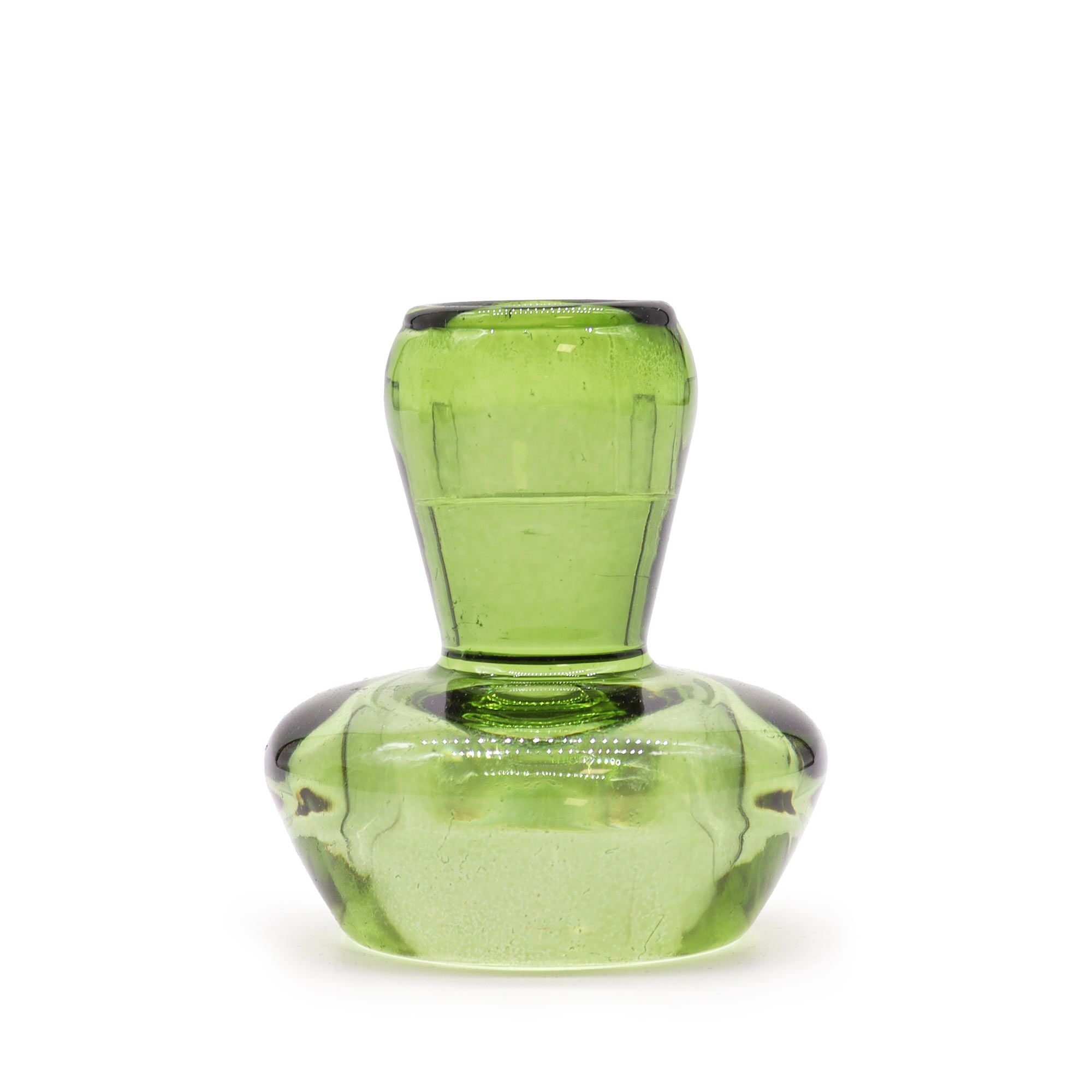 Set of 2 Mushroom Flip Dinner Candle / Tealight Holder - Garden Jade - Glass Candle Holders & Jar Sets