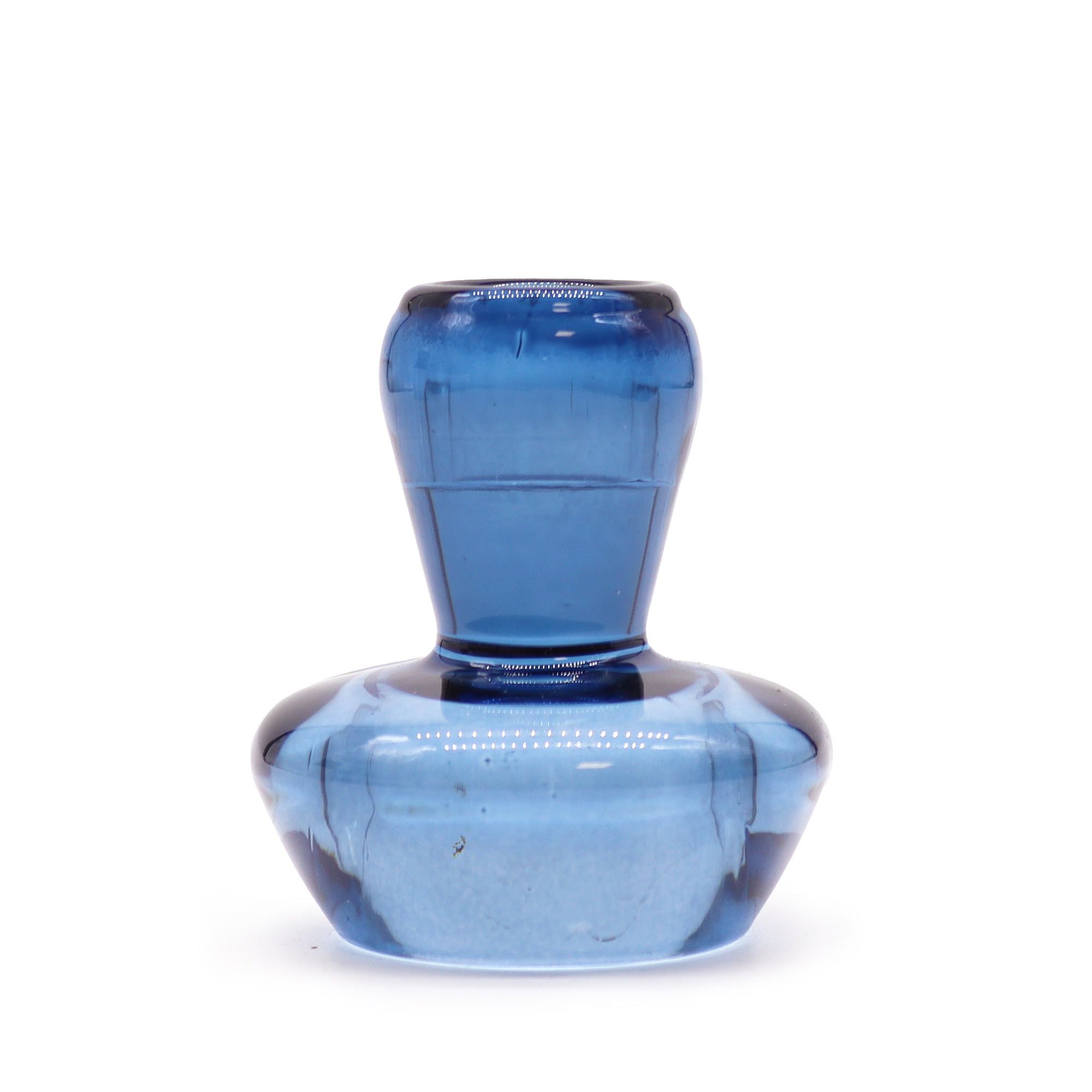 Set of 2 Mushroom Flip Dinner Candle / Tealight Holder - Royal Blue - Glass Candle Holders & Jar Sets