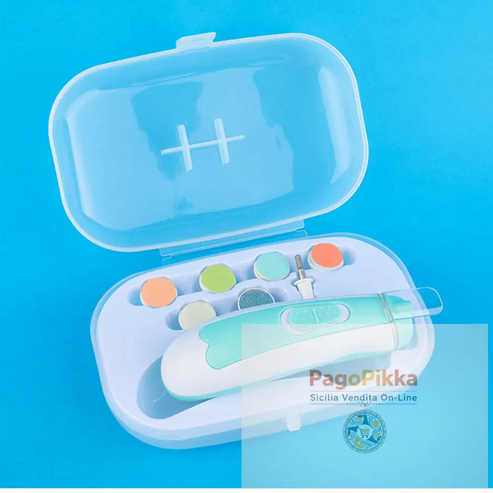Newborn Nail Clipper Electric Baby Anti-pinch Meat Care Set - Blue - SALUTE E BENESSERE