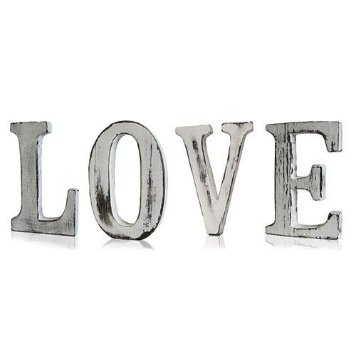 Shabby-Chic-Buchstaben LOVE (4 Buchst.) - Shabby-Chic-Buchstaben
