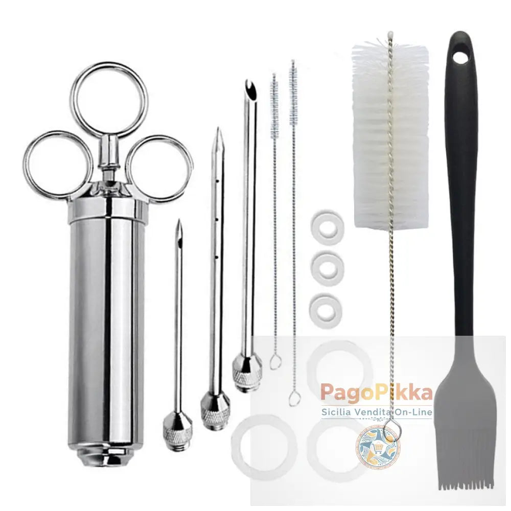 Siringa in acciaio inossidabile Ago di tacchino Utensili da cucina - Black