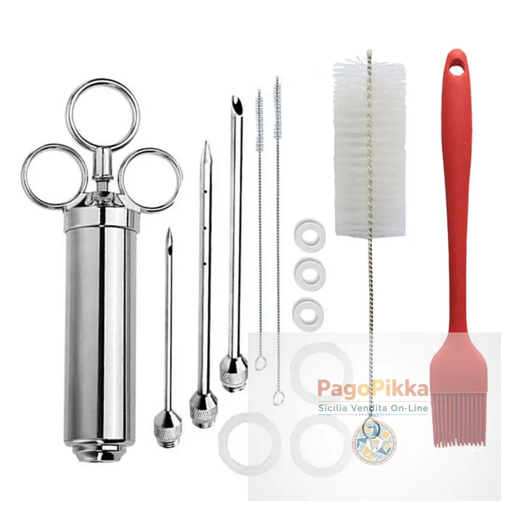 Siringa in acciaio inossidabile Ago di tacchino Utensili da cucina - Red