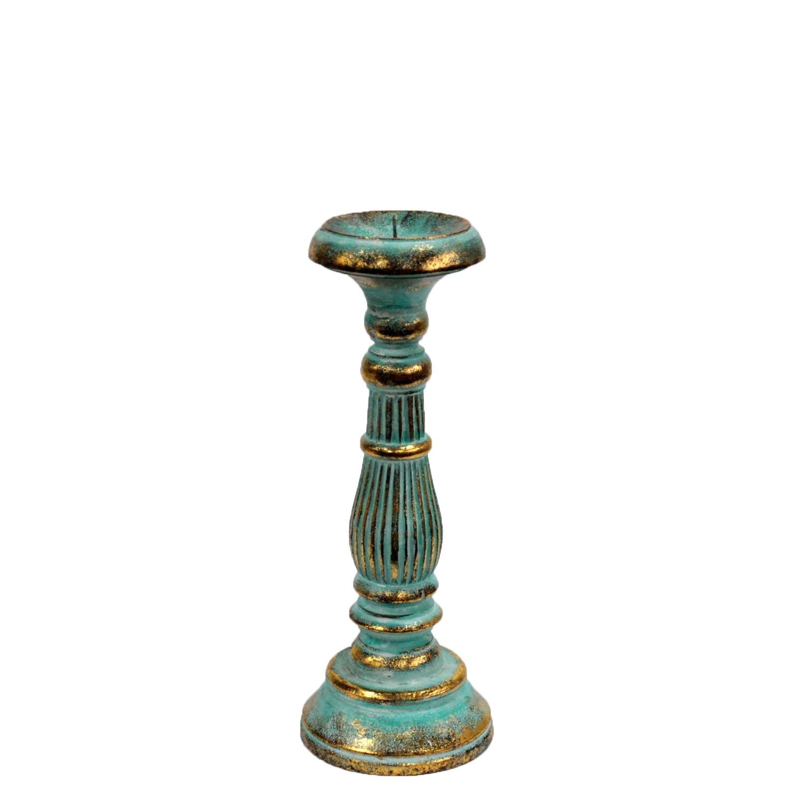 Small Candle Stand - Turquois Gold - Vintage Candle Stands