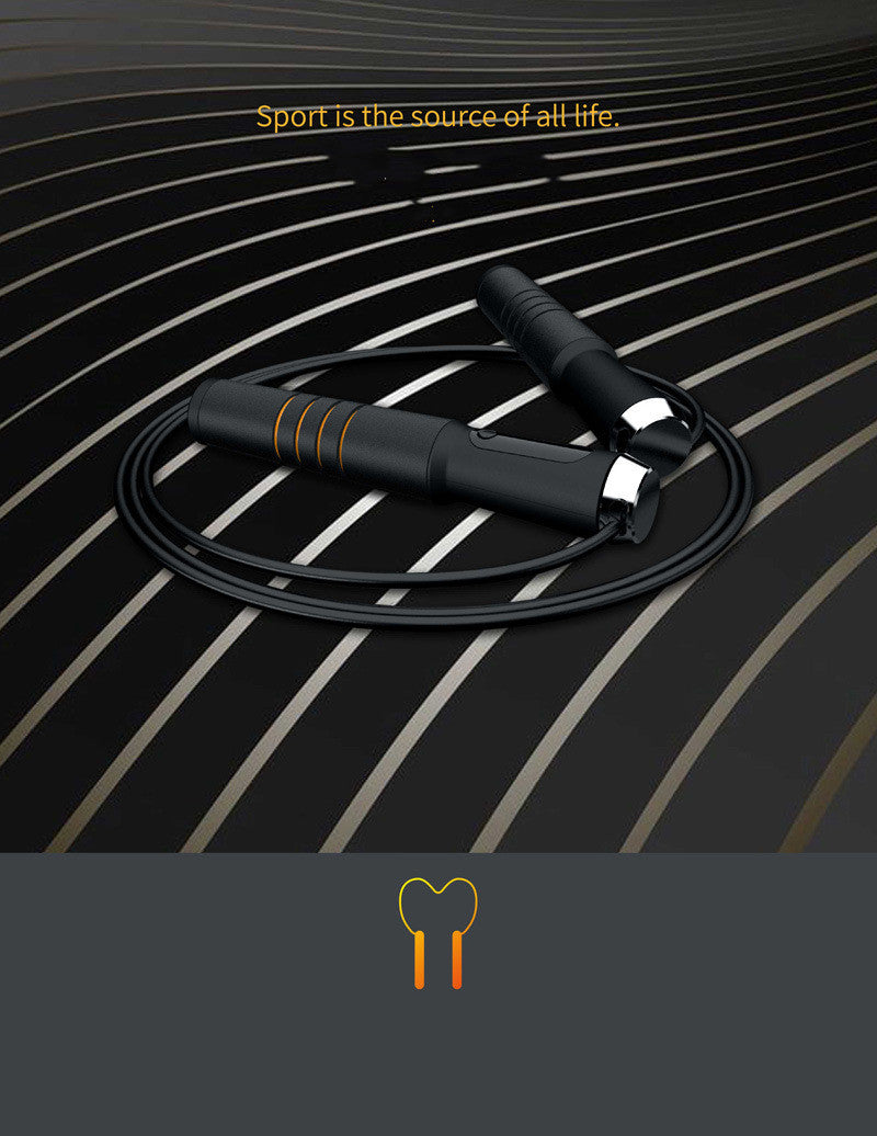 Smart Bluetooth counting skipping rope - Black orange - SALUTE E BENESSERE