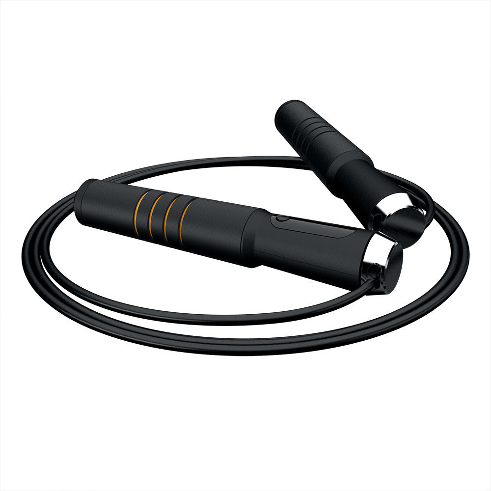 Smart Bluetooth counting skipping rope - Black orange - SALUTE E BENESSERE