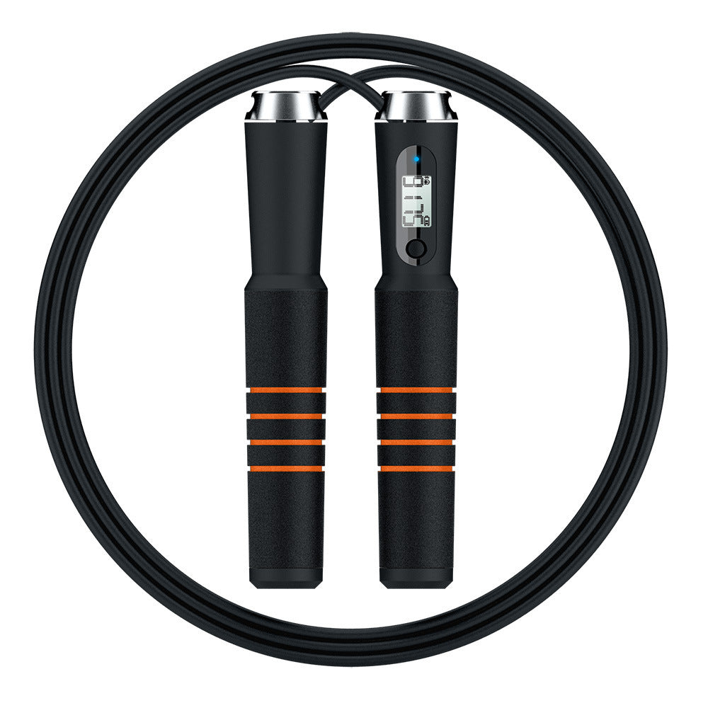 Smart Bluetooth counting skipping rope - Black orange - SALUTE E BENESSERE
