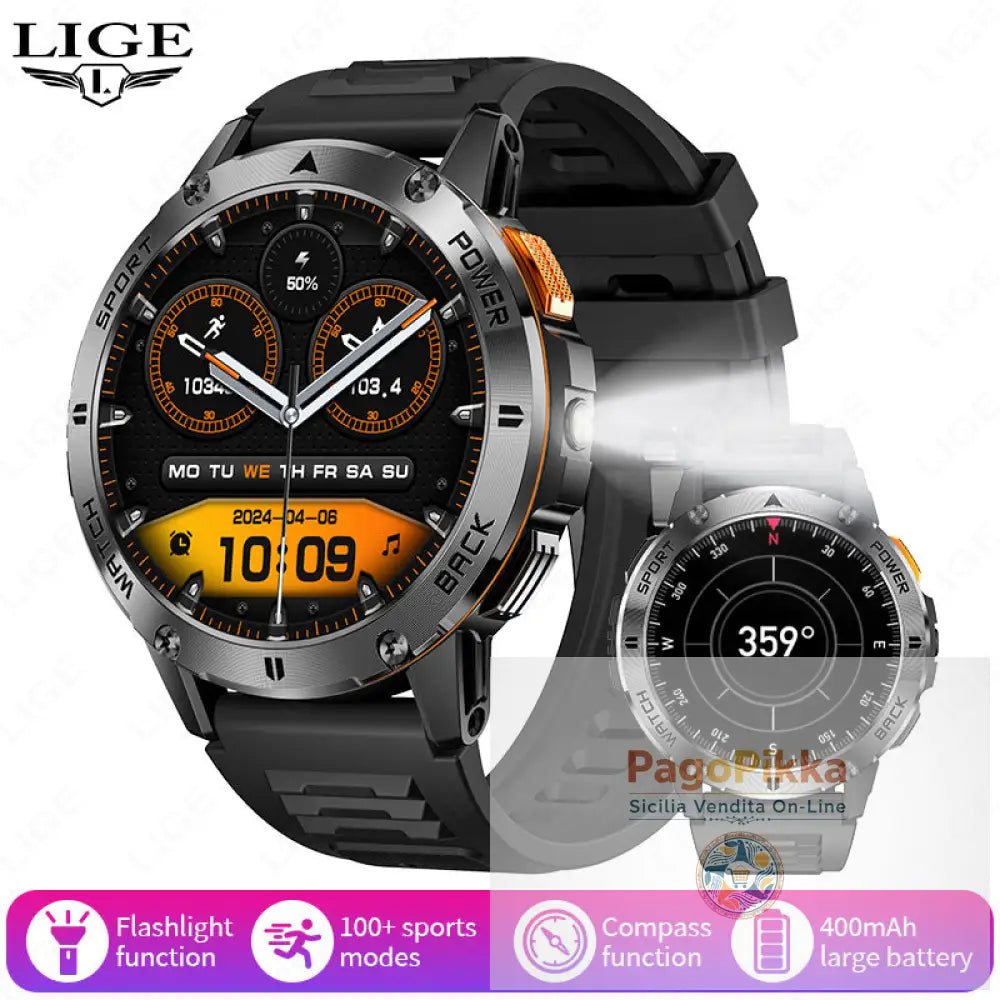 Smart Watch Bluetooth Call Multifunctional Sports Watch Long Range Watch - Tape Black